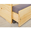 Lotved bed 90x200 cm, 3 slaapplaatsen natuur.
