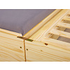 Lotved bed 90x200 cm, 3 slaapplaatsen natuur.