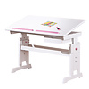 Batur bureau 1 lade wit, blauw/roze.