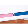 Batur bureau 1 lade wit, blauw/roze.