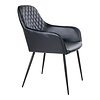 Hasse eetkamerstoel in zwart PU kunstleer.