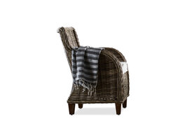 Baron fauteuil in grijs rotan.