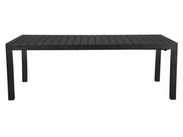 Efour tuintafel, incl. 1 inlegplaat L 205/275 cm zwart/zwart.