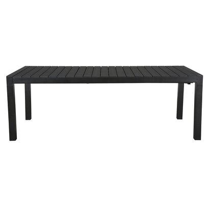 Efour tuintafel, incl. 1 inlegplaat L 205/275 cm zwart/zwart.