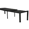 Grup tuintafel, incl. 2 inlegplaten 223-343 cm zwart/zwart.