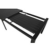 Grup tuintafel, incl. 2 inlegplaten 223-343 cm zwart/zwart.