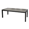 Garp tuintafel, incl. 2 inlegplaten 223-343 cm zwart/grijs.