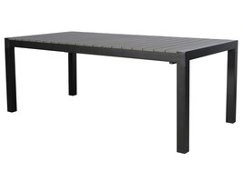Ferl tuintafel, incl. 1 inlegplaat L 205/275 cm zwart/grijs.