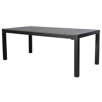 Ferl tuintafel, incl. 1 inlegplaat L 205/275 cm zwart/grijs.