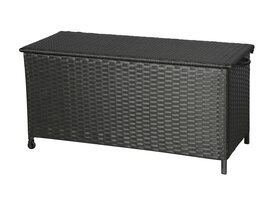 Kaplo tuintoebehor kussen opbergbox met wielen zwart.