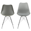 Erin eetkamerstoel grijs, chroom.