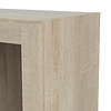 Base wandkast 2 glazen deuren en 2 planken eiken structuur decor.