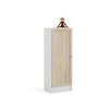 Base wandkast 1 deur wit, eiken structuur decor.