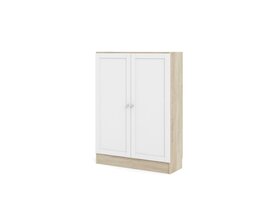 Base wandkast 2 deuren eiken structuur decor, wit.