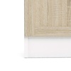 Base wandkast 1 plank en 1 deur wit, eiken structuur decor.