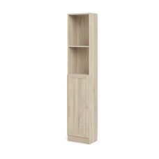 Base wandkast 1 plank en 1 deur eiken structuur decor .