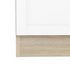 Base wandkast 1 plank en 2 deuren eiken structuur decor, wit.