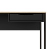 Fula bureau 130 cm 1 lade zwart, mat zwart.
