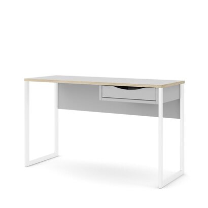 Fula bureau 130 cm 1 lade wit, mat wit.