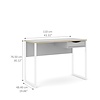 Fula bureau 110 cm 1 lade wit, mat wit.