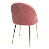 Geles eetkamerstoel rosa velours, poten in messing look.