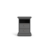 Venedig nachtkastje smal 2 lades en 1 vak mat grijs.