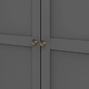 Venedig kledingkast 2 deuren mat grijs.
