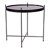 Verle salontafel zwart staal, glas.