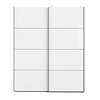 Veto kledingkast B 2 deurs H220 cm x B182 cm wit, wit hoogglans.