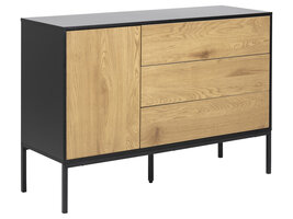 Sea dressoir 1 deur en 3 lades, zwart.