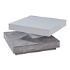 Erano salontafel draaibaar tafelblad en 1 plank beton decor, wit.