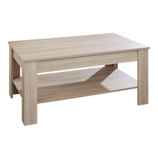 Kamaro salontafel met 1 plank licht eiken decor.