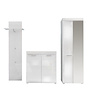 Amira  garderobe opstelling B, wit, wit hoogglans.