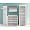 Amira  garderobe opstelling B, wit, wit hoogglans.