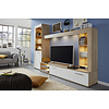 Lofir wandkast opstelling, eiken decor, wit.