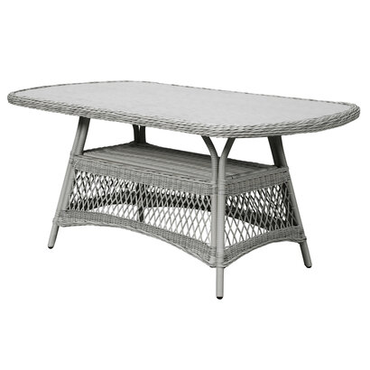 Hvalo tuintafel 165 x 90 cm, met glasplaat zand.