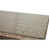 Gram tuintafel 134 x 84 cm H 68/44, met "up & down", met glasplaat, naturel.