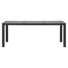 Komma tuintafel 195 x 90 cm, zwart en grijs.