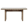 Gram tuintafel 142 x 76 cm, met glasplaat, naturel.