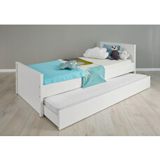 Ory bed accessoire, opberglade met wielen voor onder bed, wit.