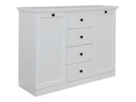 Brax dressoir 2 deuren en 4 lades, wit.