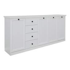 Brax dressoir 4 deuren en 4 lades, wit.