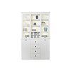Brax vitrinekast 4 deuren, 4 lades en 9 planken, wit.
