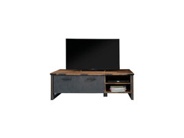 Prip TV-meubel 2 planken en 1 klep, Old Wood decor, Matera decor.