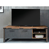 Prip TV-meubel 2 planken en 1 klep, Old Wood decor, Matera decor.
