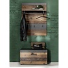 Irwin  garderobe opstelling E, grijs Matera decor, Old Wood decor.