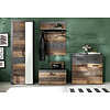 Irwin  garderobe opstelling G, grijs Matera decor, Old Wood decor.