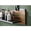 Irina wandkast opstelling incl verlichting voor glazen planken, grijs Matera Old Wood decor.