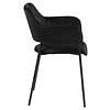 Lisa eetkamerstoel met armleuningen zwart.