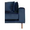 Lido bank met chaise longue links velours donker blauw.